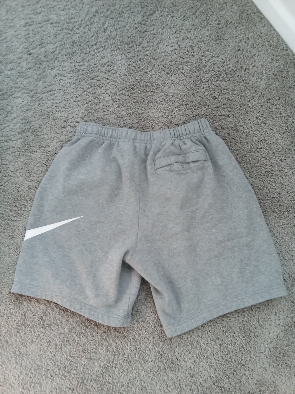 Nike Gray Shorts with White Swoosh - Picture 2 of 2